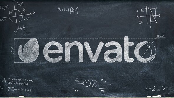 Videohive Chalkboard Math Logo Logo Stings template preview