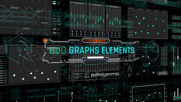 Videohive HUD Graphs Elements Elements template preview