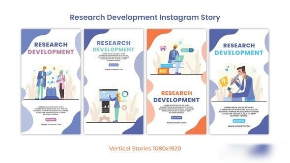 Videohive Research Development Instagram Story Elements template preview