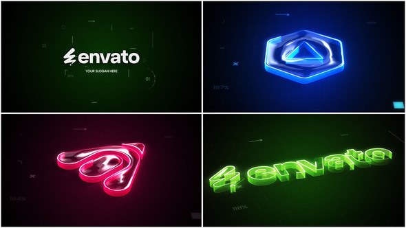 Videohive Modern Tech Logo Reveal Logo Stings template preview