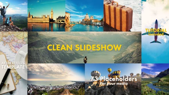 Clean Slideshow Video Displays template preview