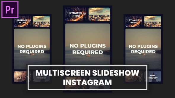 Multiscreen Instagram Slideshow MOGRT for Premier Pro Premiere Pro template preview