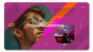 Bright Colorful Fashion Slideshow Video Displays template preview