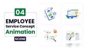 Videohive Employee Self Service Illustration Animation Elements template preview