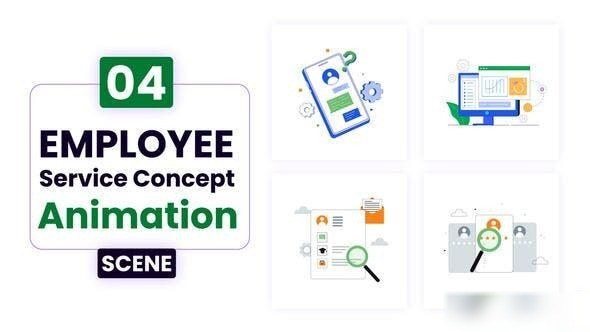 Videohive Employee Self Service Illustration Animation