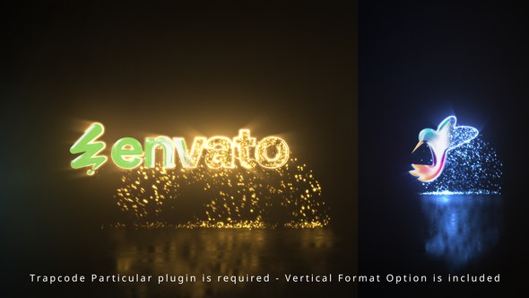 Videohive Falling Down Particles Logo Reveal Logo Stings template preview