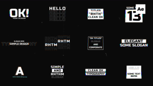 Videohive Rhythm Black Titles 46371449 Titles template preview