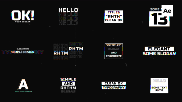 Videohive Rhythm Black Titles 46371449 Titles template preview