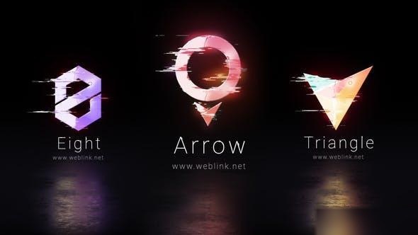 Videohive Short Rotating Glitch Logo Logo Stings template preview