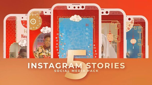 Chinese New Year Dragon Stories MOGRT Premiere Pro Premiere Pro template preview
