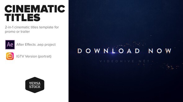 Videohive Cinematic Promo Titles for Insta & Broadcast Titles template preview