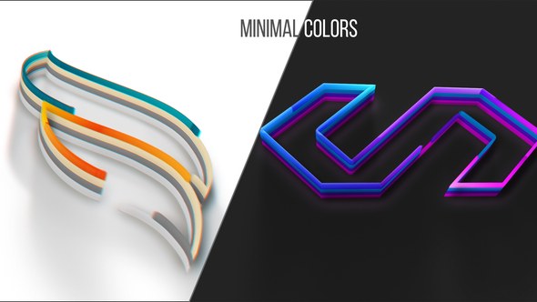 Videohive Minimal Colors Logo Intro Logo Stings template preview