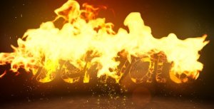 Fire Logo Reveal Video Displays template preview