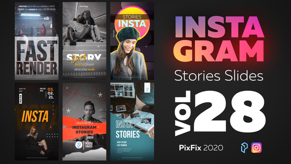 Instagram Stories Slides Vol. 28 Video Displays template preview