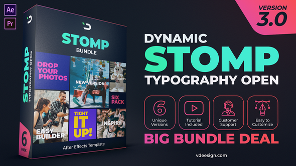 Videohive Dynamic Stomp Typography Open v3 Openers template preview
