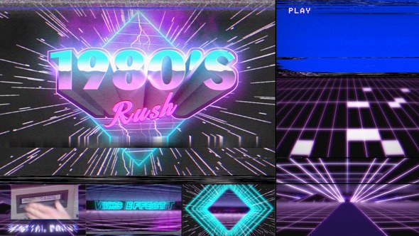 Videohive 1980's Rush Template Video Displays template preview