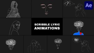 Videohive Scribble Lyric Animations for After Effects Elements template preview