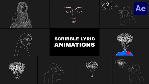 Videohive Scribble Lyric Animations for After Effects Elements template preview