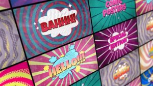 Cartoon Posters Premiere Pro template preview
