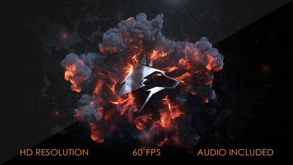 Videohive Cinematic Explosion Intro Video Displays template preview