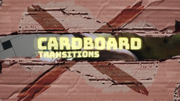 Videohive Cardboard Transitions Elements template preview