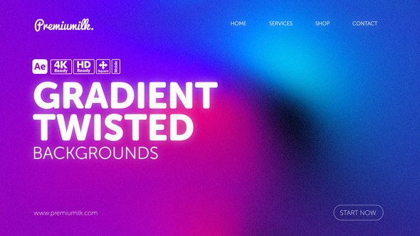 Videohive Gradient Twisted Backgrounds Elements template preview