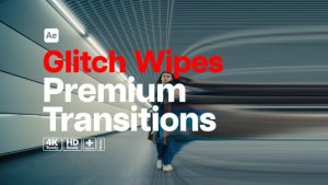 Videohive Premium Transitions Glitch Wipes Elements template preview