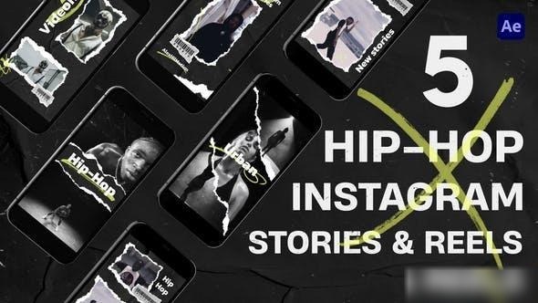 Videohive Hip-Hop Instagram Stories and Reels Openers template preview