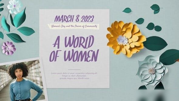 Videohive Paper Flowers Women's Day Intro Openers template preview