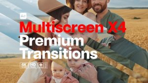 Videohive Premium Transitions Multiscreen X4 Elements template preview