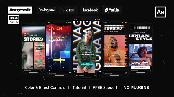 Videohive Glitch Instagram Stories 37991982 Product Promo template preview
