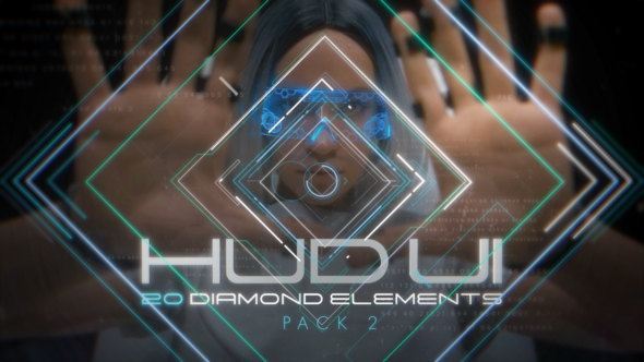 Videohive Hud UI Diamond Elements - Pack 2 Infographics template preview