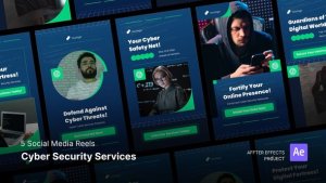 Videohive Social Media Reels - Cyber Security Services After Effects Template Product Promo template preview