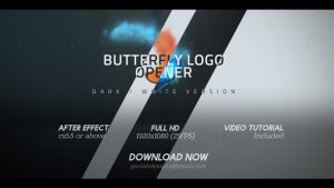 Videohive Butterfly Logo Opener l Elegant Logo Opener l Flipping Wings Logo Opener Openers template preview