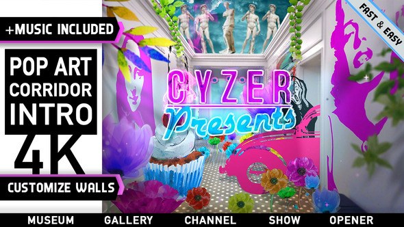 Videohive Pop Art Dream Gallery Intro Titles template preview