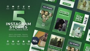 Videohive Instagram Vertical Reel Green Product Promo template preview