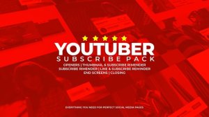 Youtuber Subscribe Pack Video Displays template preview