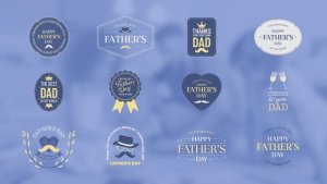 Videohive Father's Day Badge Titles Titles template preview