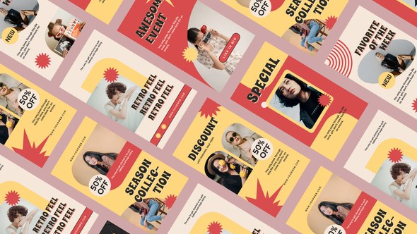 Videohive 90s Instagram Stories Product Promo template preview