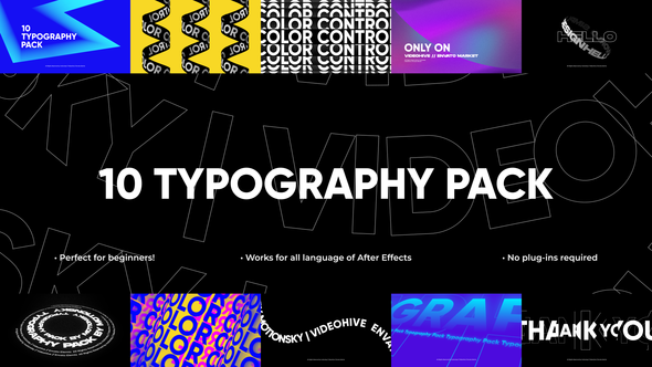 Videohive 10 Graceful Typography Pack | After Effects Titles template preview