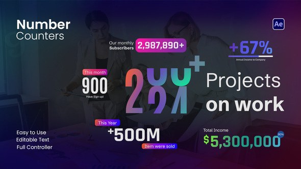 Videohive Number Counter 60838769 Titles template preview