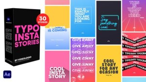 Videohive Typography Instagram Stories Titles template preview