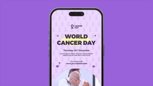 Videohive Cancer Day Vertical Promo Video Displays template preview
