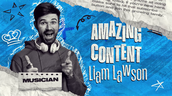 Youtube Vlog Intro | Paper Intro Openers template preview