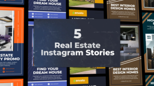 Videohive 5 Real Estate Instagram Pack Product Promo template preview