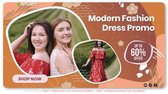 Videohive Modern Fashion Dress Promo Product Promo template preview