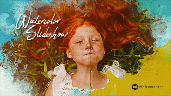 Videohive Watercolor Slideshow 21374036 Video Displays template preview