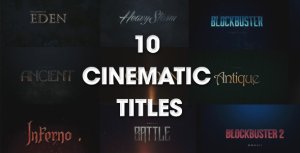 10 Cinematic Titles Video Displays template preview