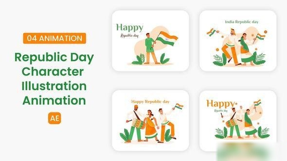 Videohive Republic Day Character Illustration 55916493 Elements template preview