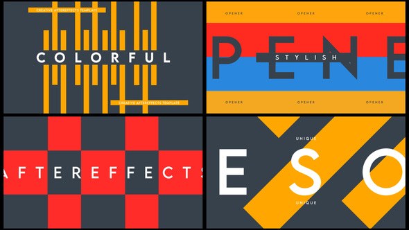 Colorful Typo Premiere Pro template preview